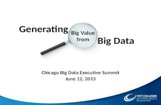Chicago Big Data Executive Summit June 12, 2013