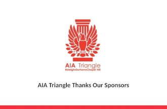 AIA Triangle Thanks Our Sponsors