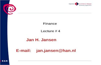 Finance  Lecture # 4