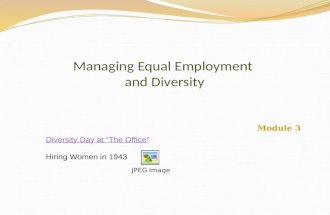 Managing Equal Employment  and Diversity