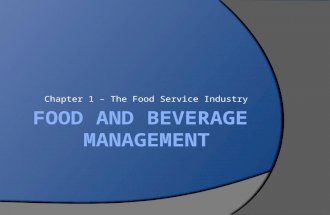 Food and Beverage Management