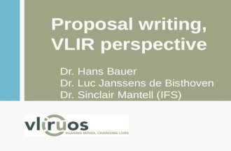 Proposal writing , VLIR  perspective