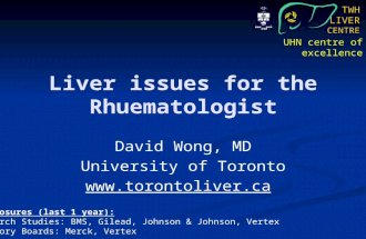 Liver issues for the  Rhuematologist