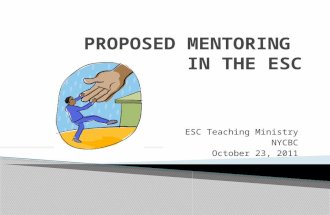 PROPOSED MENTORING  IN THE  ESC