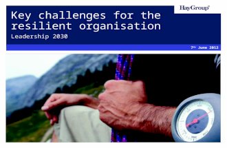 Key challenges for the resilient organisation