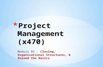 Project Management (x470)