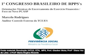 1º CONGRESSO BRASILEIRO DE  RPPS's