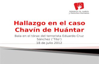 Hallazgo en el caso Chavín de  Huántar