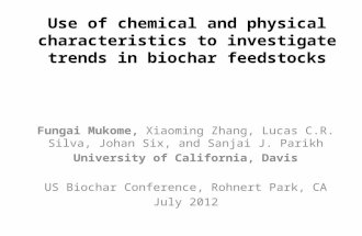 Use of chemical and physical characteristics to investigate trends in biochar  feedstocks