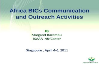 Africa BICs Communication and Outreach Activities