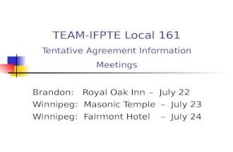 TEAM-IFPTE Local 161 Tentative Agreement Information Meetings