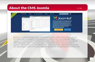 About the CMS  Joomla