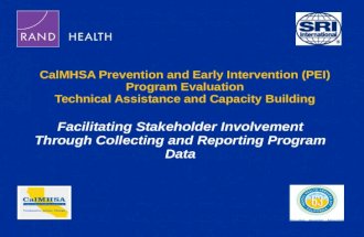 CalMHSA Prevention and Early Intervention (PEI) Program Evaluation Technical Assistance and Capacity  Building