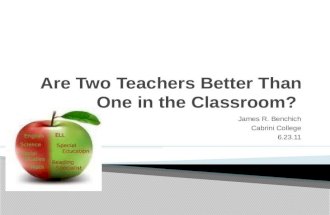 Are Two Teachers Better Than One in the Classroom?