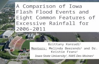 A Comparison of Iowa Flash Flood Events and Eight Common Features of Excessive Rainfall for 2006-2011