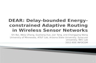 DEAR: Delay-bounded Energy-constrained Adaptive Routing in Wireless Sensor Networks