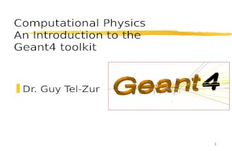Computational Physics   An  Introduction to the   Geant4  toolkit
