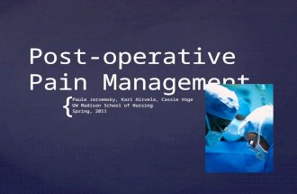 Post-operative Pain Management