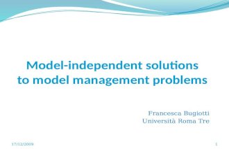 Model-independent solutions to model management problems