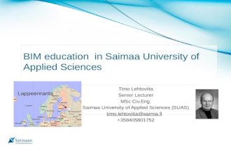 BIM  education   in Saimaa  University  of  Applied  Sciences