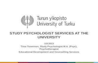Study psychologist services at the  university