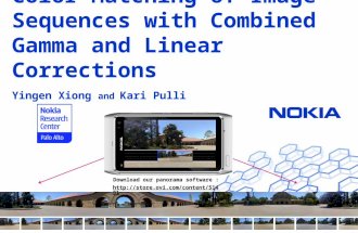 Color Matching of Image Sequences with Combined Gamma and Linear Corrections