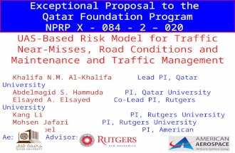 Exceptional Proposal to the  Qatar Foundation  Program NPRP X - 084 - 2 – 020
