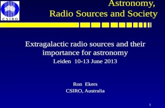 Astronomy,  Radio Sources and Society