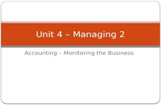 Unit 4 – Managing 2