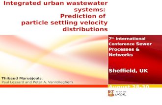 Integrated urban wastewater systems :  Prediction  of  particle settling velocity  distributions