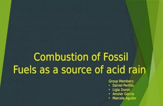 Combustion of Fossil Fuels as a source of acid rain