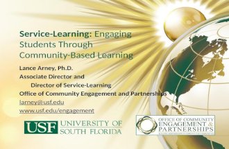 Service-Learning:  Engaging Students Through Community-Based Learning
