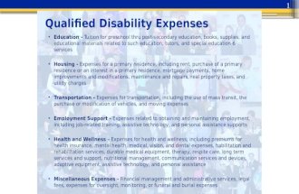 Qualified Disability Expenses