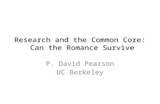 Research and the Common Core:  Can the Romance Survive