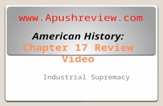 American History:  Chapter 17 Review Video