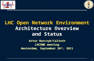 LHC Open Network Environment Architecture Overview and Status