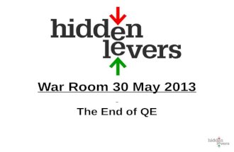 War Room 30 May 2013 The End of QE