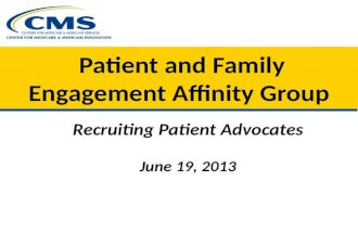 Patient and Family Engagement Affinity Group