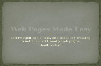 Web Pages Made Easy