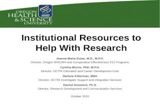 Institutional Resources to Help With Research
