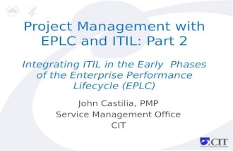 Project Management with EPLC and ITIL: Part 2 Integrating ITIL in the Early  Phases of the Enterprise Performance Lifecycle (EPLC)