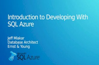 Introduction to Developing With  SQL Azure