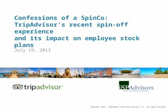 Confessions of a SpinCo: TripAdvisor’s recent spin-off experience  and its impact on employee stock plans