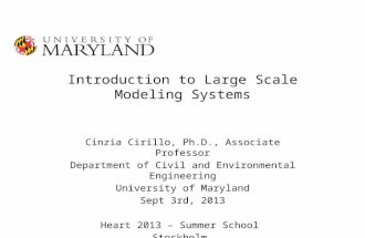 Introduction  to Large Scale Modeling Systems