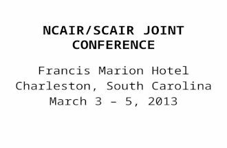 NCAIR/SCAIR JOINT CONFERENCE