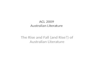 ACL 2009  Australian Literature