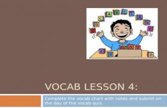 Vocab lesson 4: