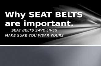 Why SEAT BELTS are important.