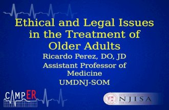Ethical and Legal Issues in the Treatment of Older Adults