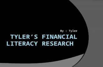 Tyler’s Financial literacy research